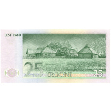 Банкнота 25 крон  1991 года Эстония (вид 2)