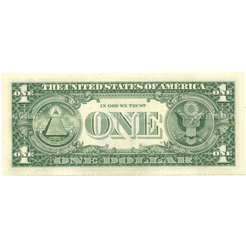 Банкнота 1 доллар 2009 года США (вид 2)