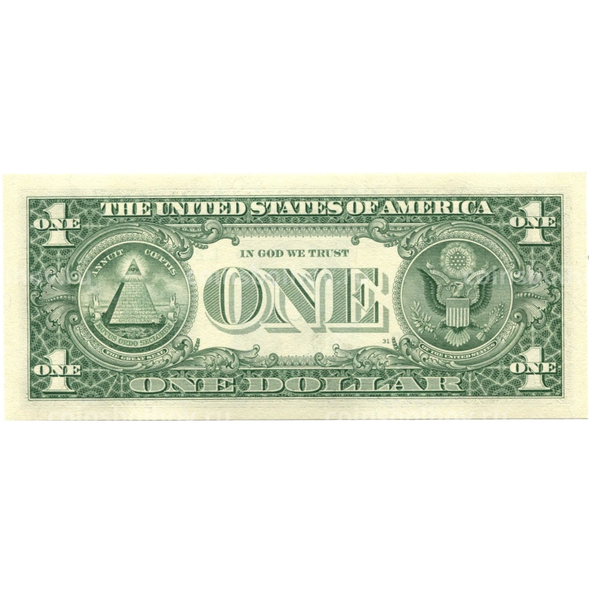 Банкнота 1 доллар 2009 года США (вид 2)