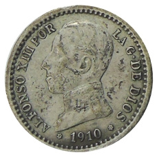 Монета 50 сентимо 1910 года Испания (аверс)