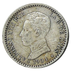 Монета 50 сентимо 1904 года Испания (аверс)