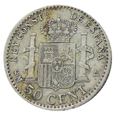Монета 50 сентимо 1904 года Испания (реверс)