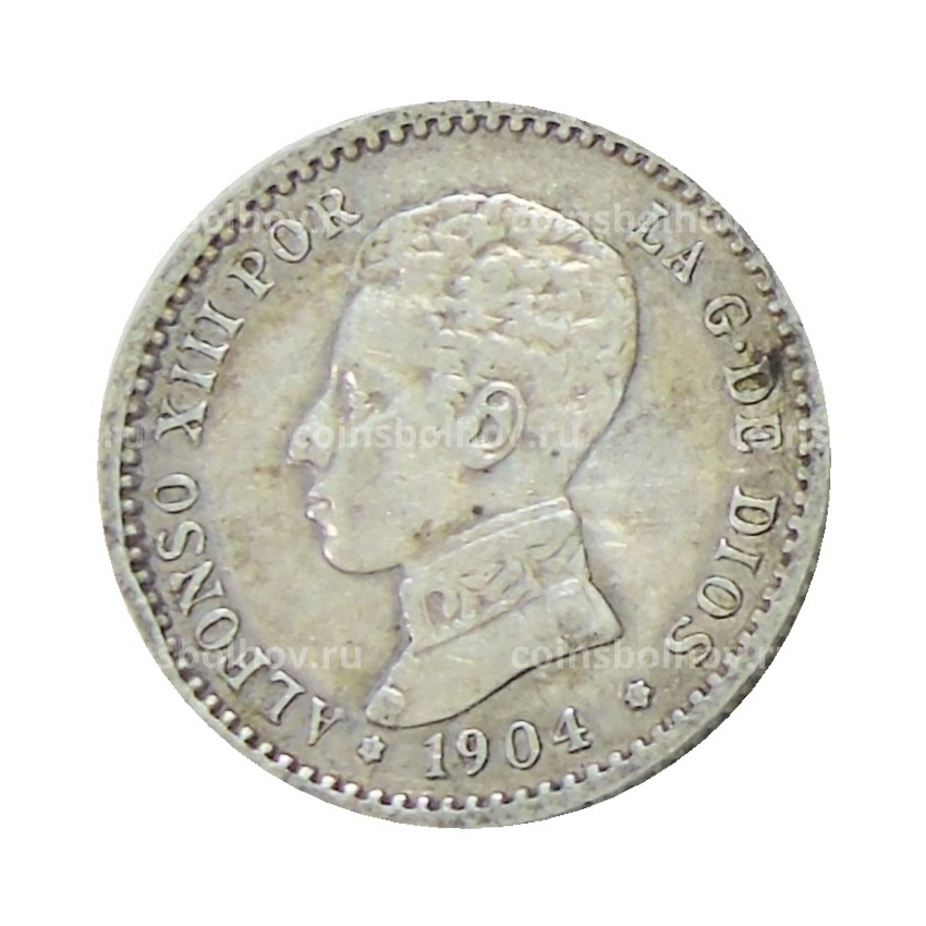 Монета 50 сентимо 1904 (10) года Испания