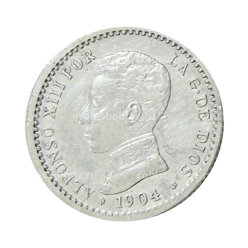 Монета 50 сентимо 1904 (10) года Испания