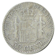 Монета 50 сентимо 1904 года Испания (реверс)