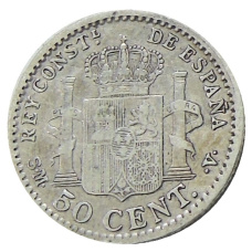 Монета 50 сентимо 1904 года Испания (реверс)