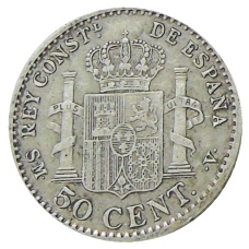 Монета 50 сентимо 1904 года Испания (реверс)