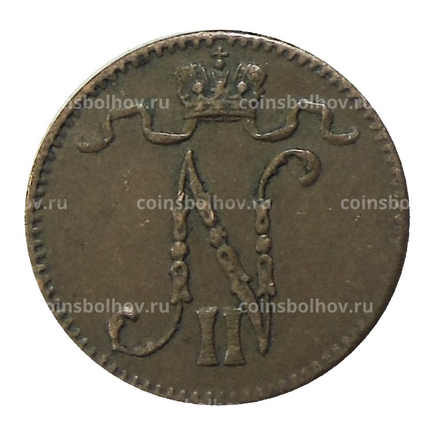 Монета 1 пенни 1916 года Русская Финляндия (вид 2)