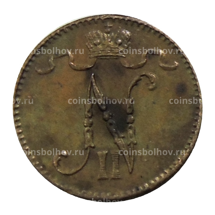 Монета 1 пенни 1915 года Русская Финляндия (вид 2)