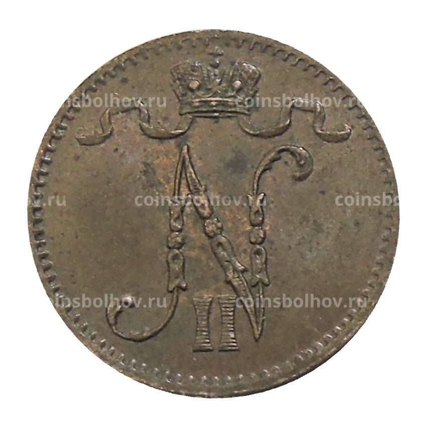 Монета 1 пенни 1915 года Русская Финляндия (вид 2)