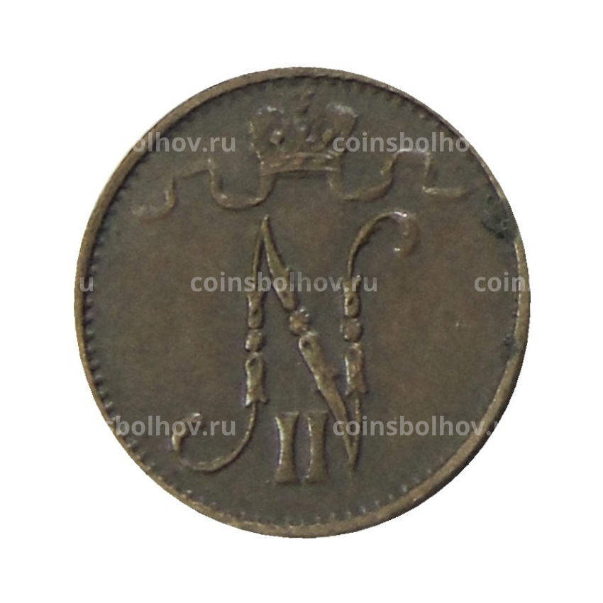 Монета 1 пенни 1915 года Русская Финляндия (вид 2)