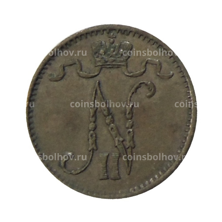 Монета 1 пенни 1915 года Русская Финляндия (вид 2)