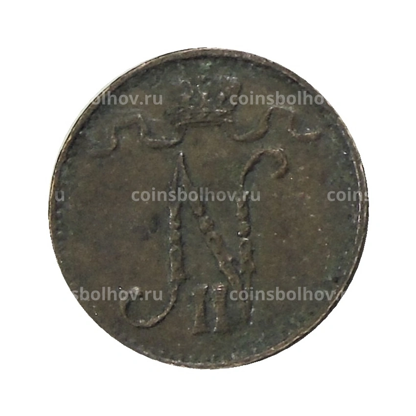 Монета 1 пенни 1915 года Русская Финляндия (вид 2)