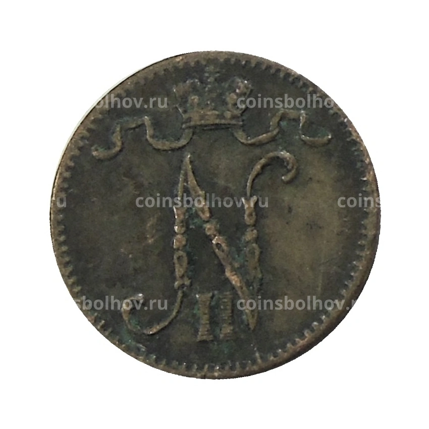 Монета 1 пенни 1915 года Русская Финляндия (вид 2)