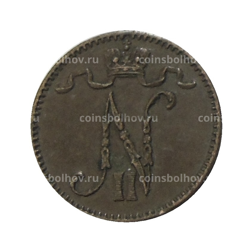 Монета 1 пенни 1913 года Русская Финляндия (вид 2)