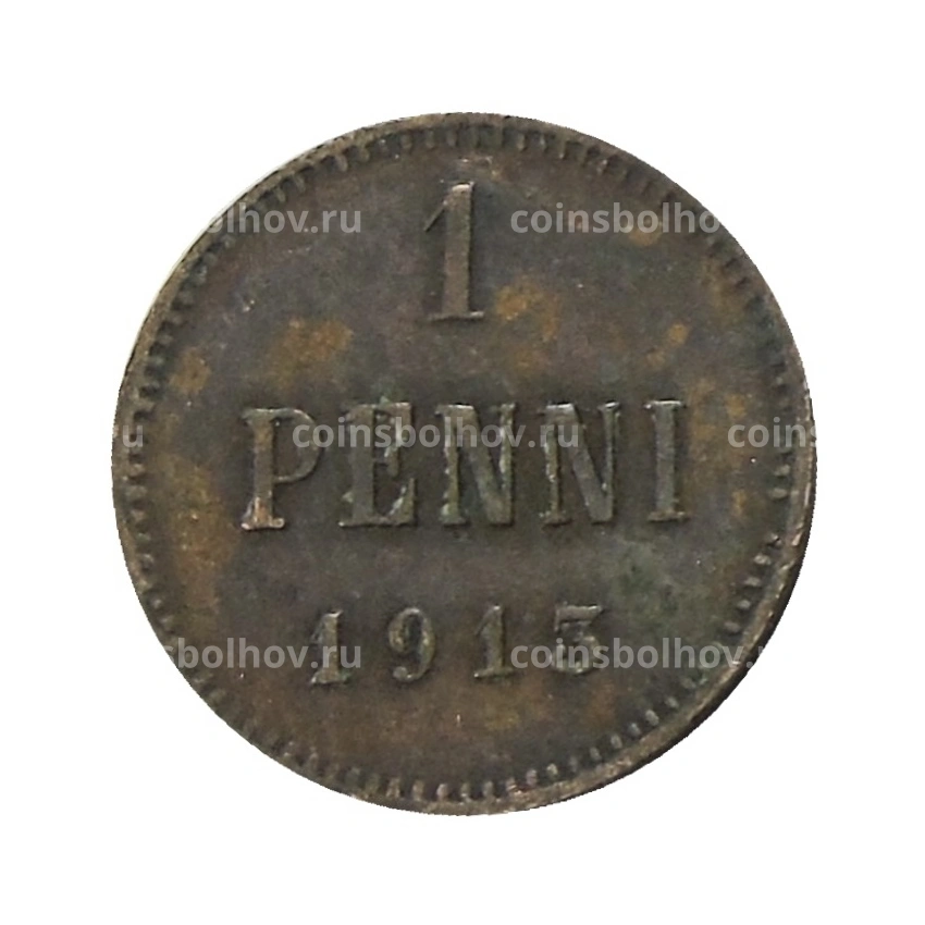 Монета 1 пенни 1913 года Русская Финляндия