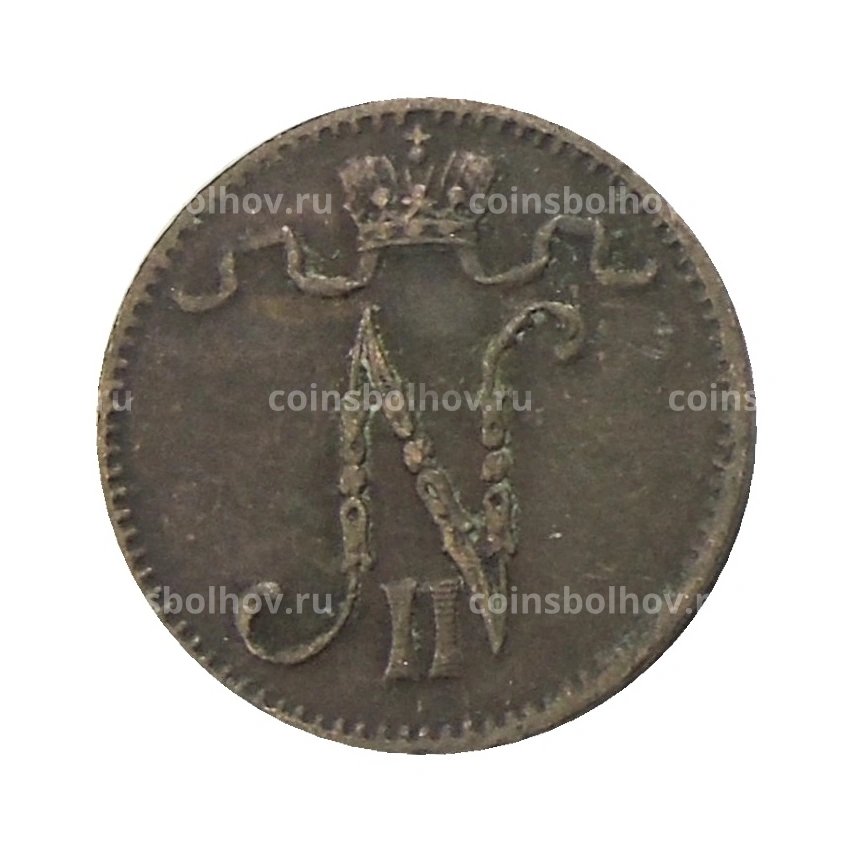 Монета 1 пенни 1913 года Русская Финляндия (вид 2)