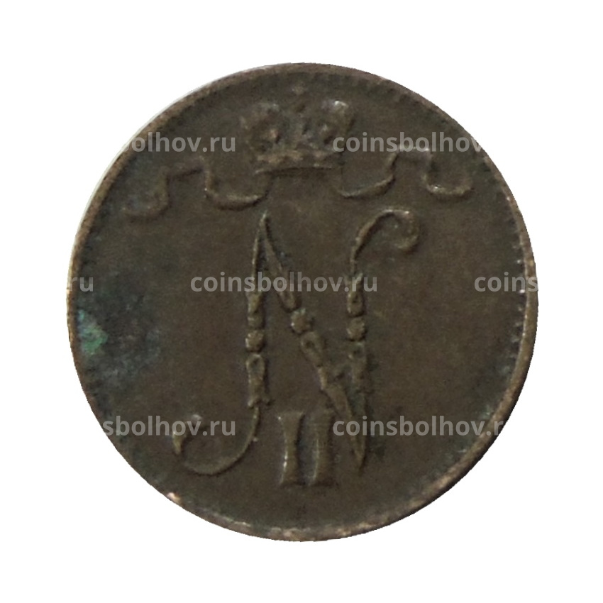 Монета 1 пенни 1913 года Русская Финляндия (вид 2)