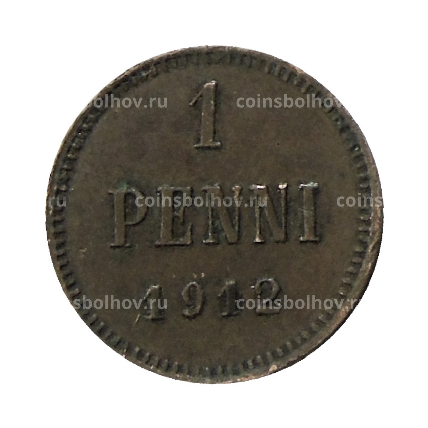 Монета 1 пенни 1912 года Русская Финляндия