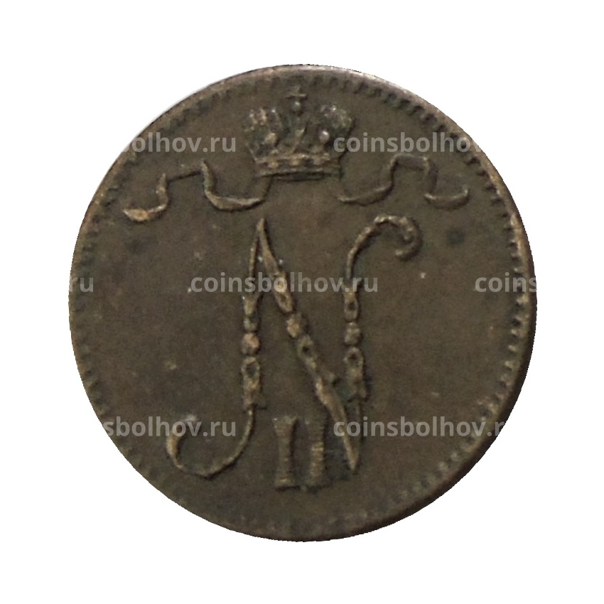 Монета 1 пенни 1912 года Русская Финляндия (вид 2)