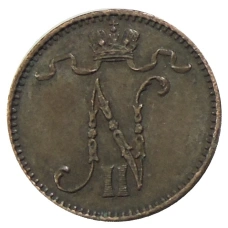 Монета 1 пенни 1912 года Русская Финляндия (реверс)