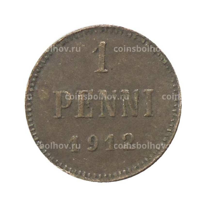 Монета 1 пенни 1912 года Русская Финляндия