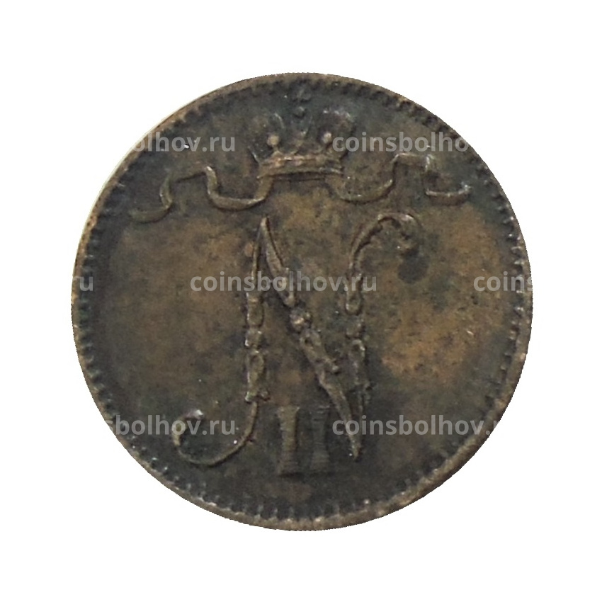 Монета 1 пенни 1911 года Русская Финляндия (вид 2)