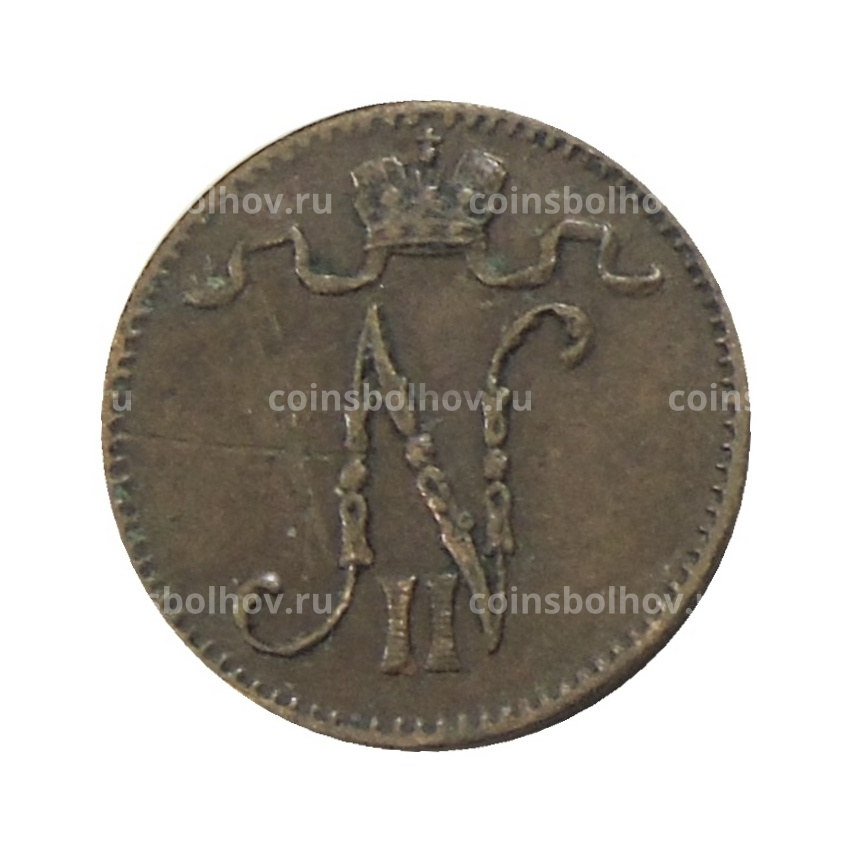 Монета 1 пенни 1911 года Русская Финляндия (вид 2)