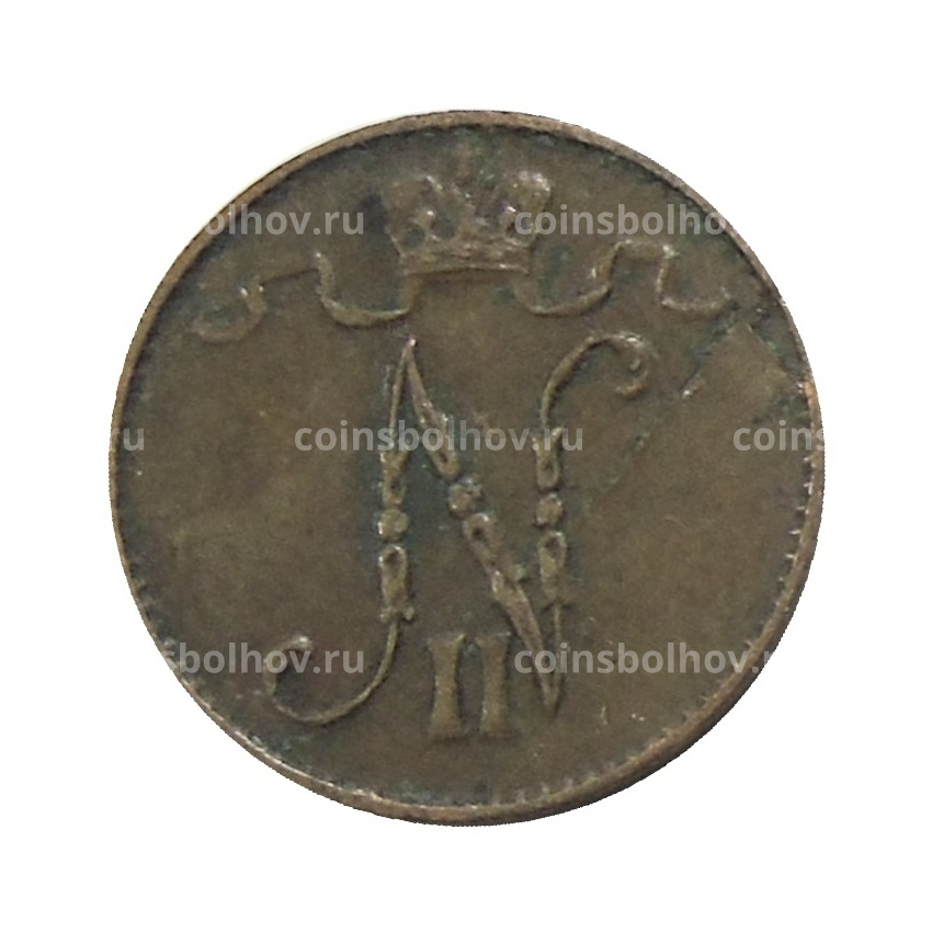 Монета 1 пенни 1911 года Русская Финляндия (вид 2)