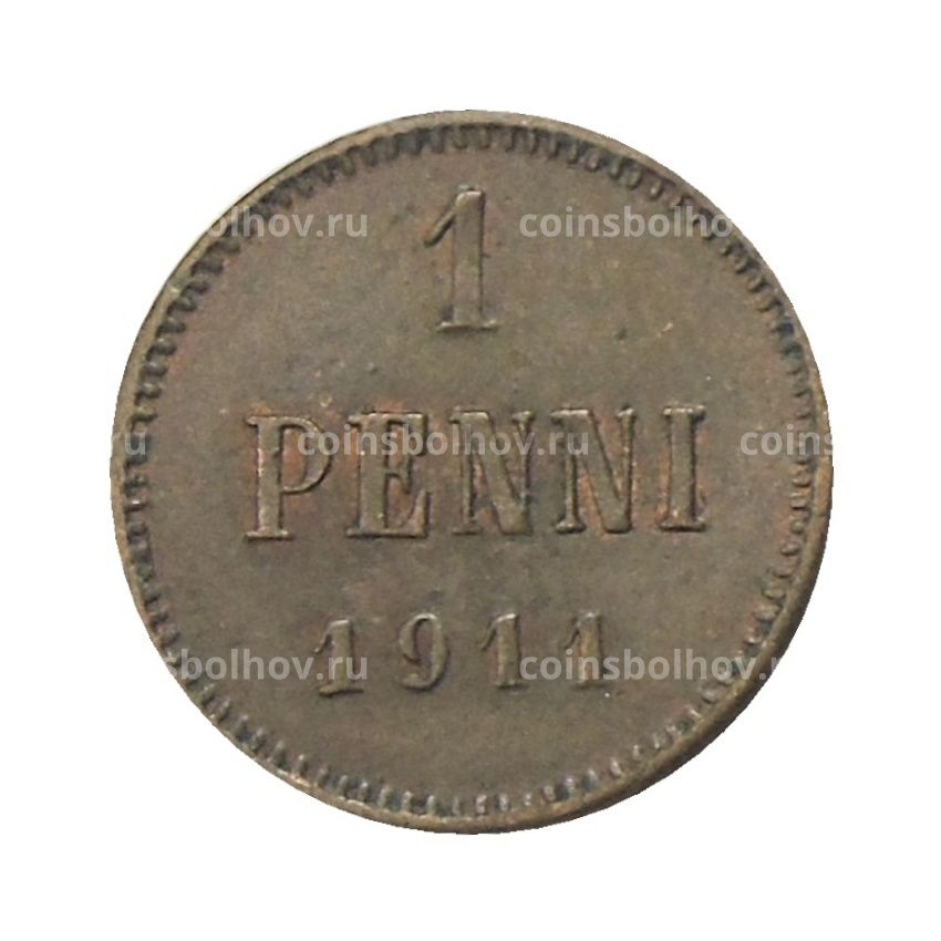 Монета 1 пенни 1911 года Русская Финляндия