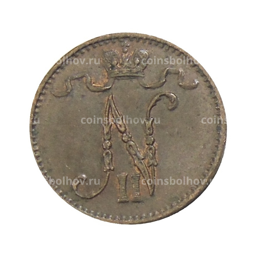 Монета 1 пенни 1911 года Русская Финляндия (вид 2)