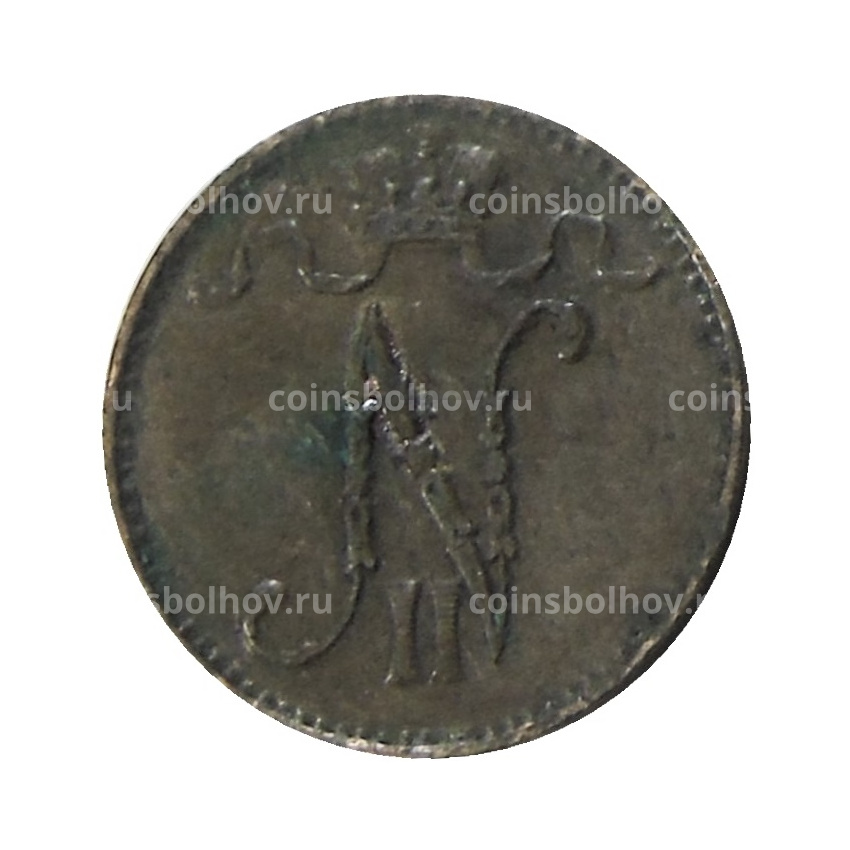 Монета 1 пенни 1900 года Русская Финляндия (вид 2)