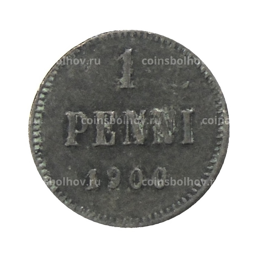 Монета 1 пенни 1900 года Русская Финляндия
