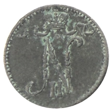Монета 1 пенни 1900 года Русская Финляндия (реверс)