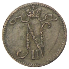 Монета 1 пенни 1916 года Русская Финляндия (реверс)