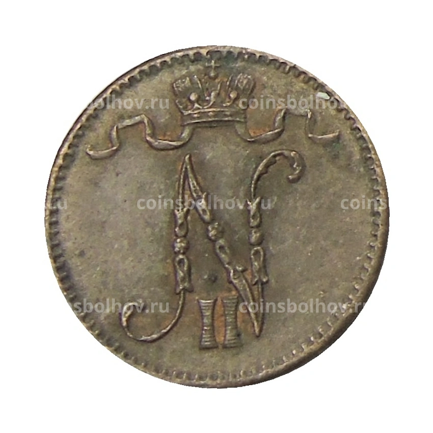 Монета 1 пенни 1915 года Русская Финляндия (вид 2)