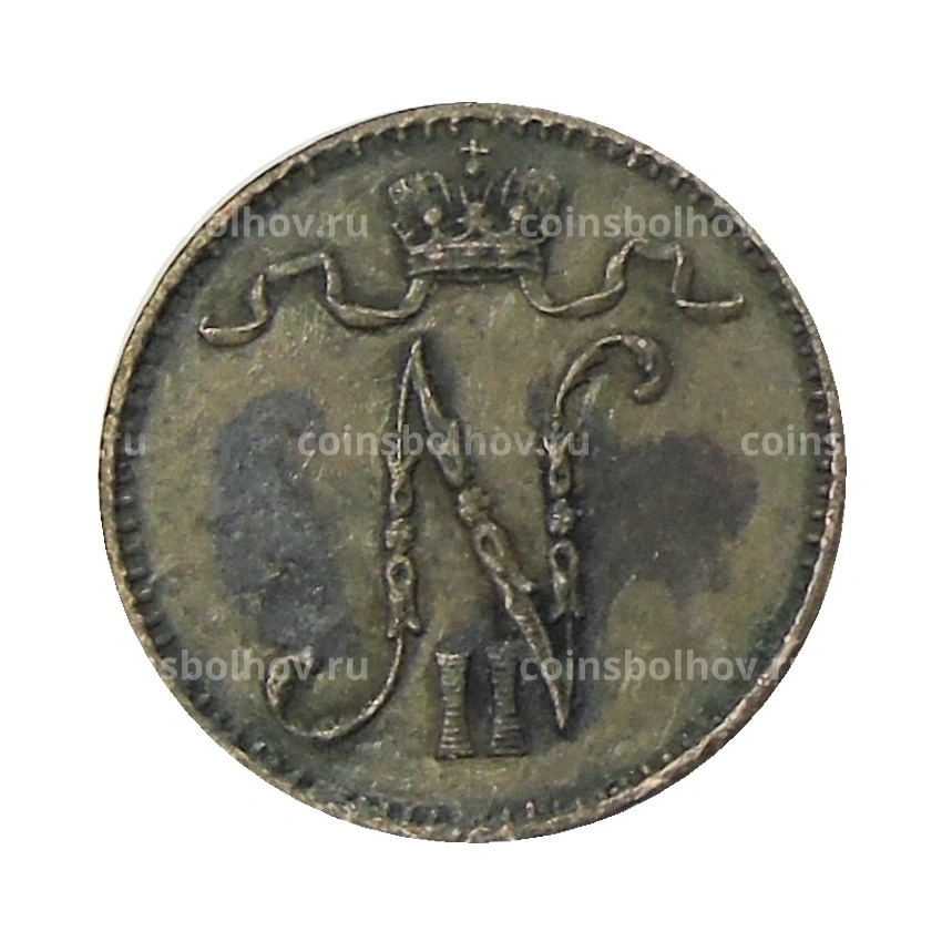 Монета 1 пенни 1915 года Русская Финляндия (вид 2)