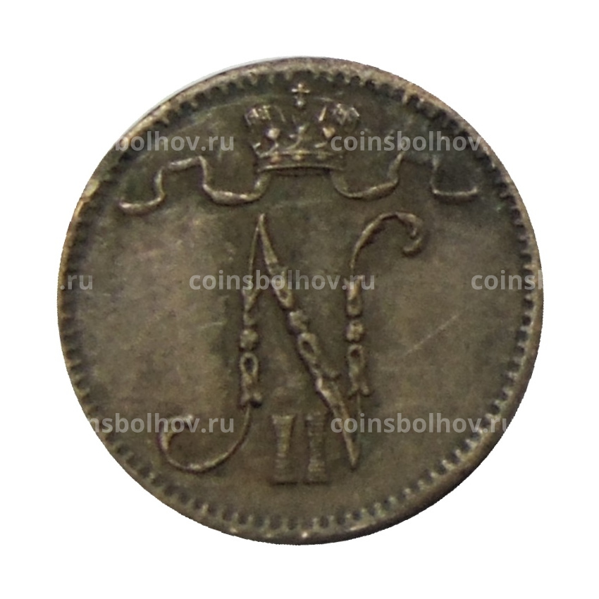 Монета 1 пенни 1915 года Русская Финляндия (вид 2)
