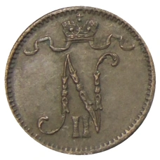 Монета 1 пенни 1914 года Русская Финляндия (реверс)