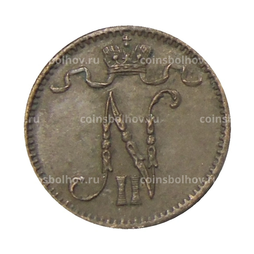 Монета 1 пенни 1914 года Русская Финляндия (вид 2)