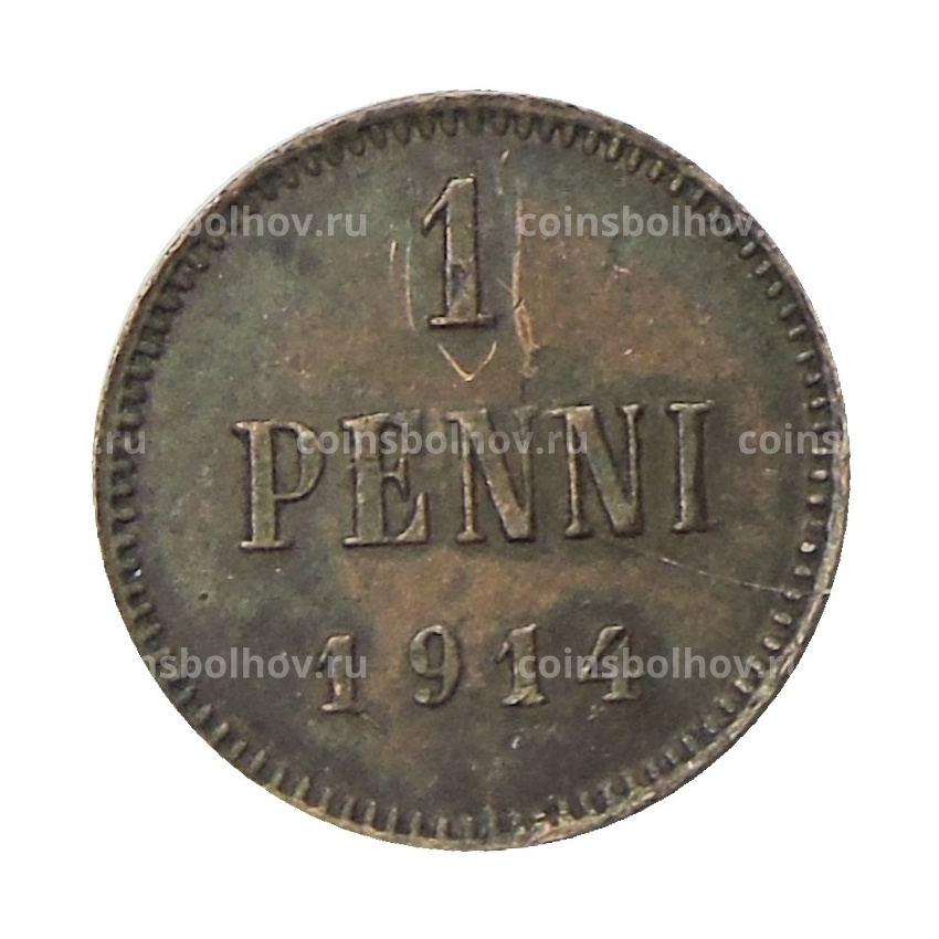 Монета 1 пенни 1914 года Русская Финляндия