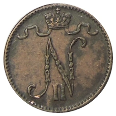 Монета 1 пенни 1914 года Русская Финляндия (реверс)