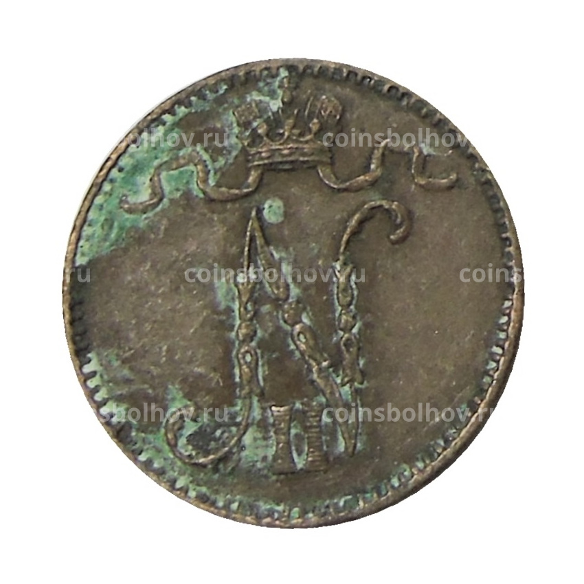 Монета 1 пенни 1913 года Русская Финляндия (вид 2)