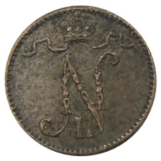 Монета 1 пенни 1912 года Русская Финляндия (реверс)