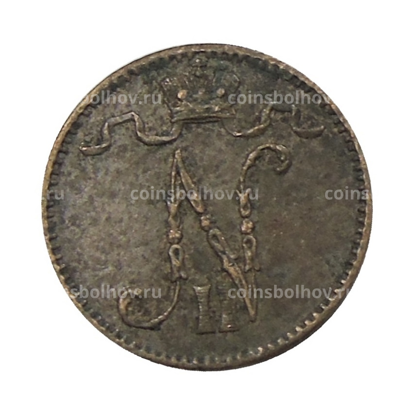 Монета 1 пенни 1912 года Русская Финляндия (вид 2)