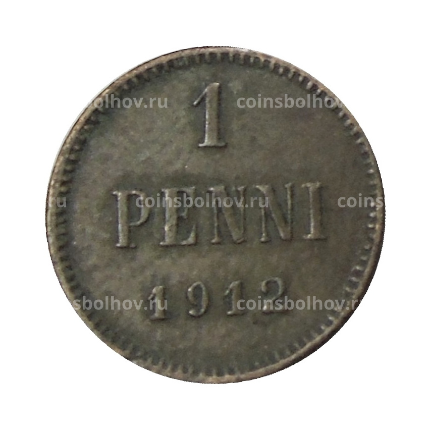 Монета 1 пенни 1912 года Русская Финляндия