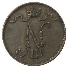 Монета 1 пенни 1911 года Русская Финляндия (реверс)