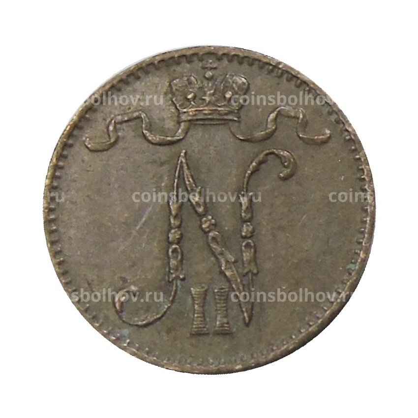 Монета 1 пенни 1911 года Русская Финляндия (вид 2)