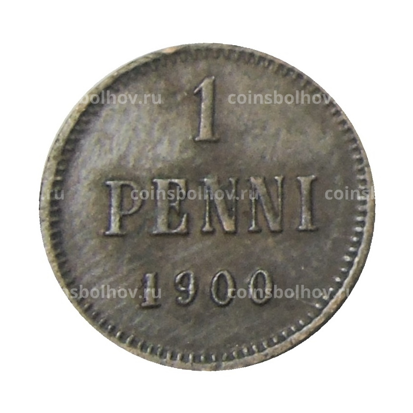 Монета 1 пенни 1900 года Русская Финляндия