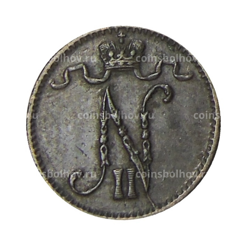 Монета 1 пенни 1900 года Русская Финляндия (вид 2)